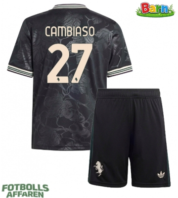 Juventus Andrea Cambiaso #27 Tredjeställ Barn 2025-26 Kortärmad (+ Korta byxor)